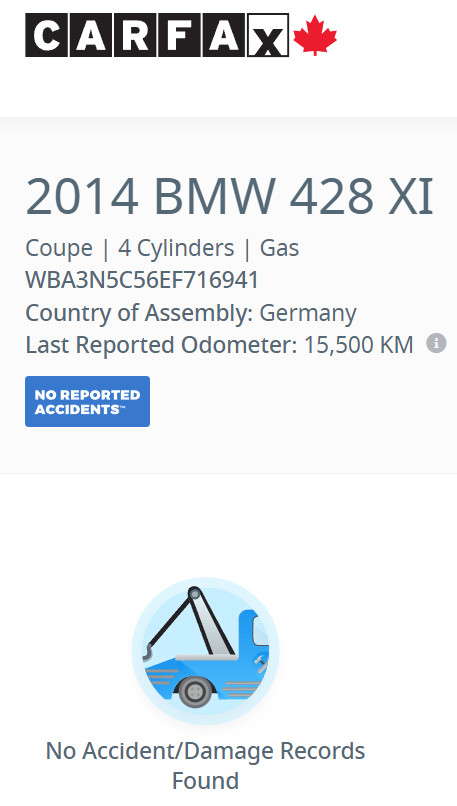 2014 BMW 4 Series 428i xDrive--ONE OWNER/ACCIDENT FREE--CERTIFIE dans Autos et camions  à Ville d’Edmonton - Image 2