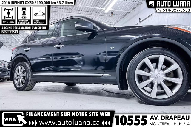 2016 INFINITI QX50 AWD/CUIR/TOIT/CAMERA/PUSH START/BLUETOOTH in Cars & Trucks in City of Montréal - Image 3
