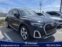 New Price! Odometer is 22604 kilometers below market average! Mythos Black Metallic 2021 Audi Q5 45... (image 1)