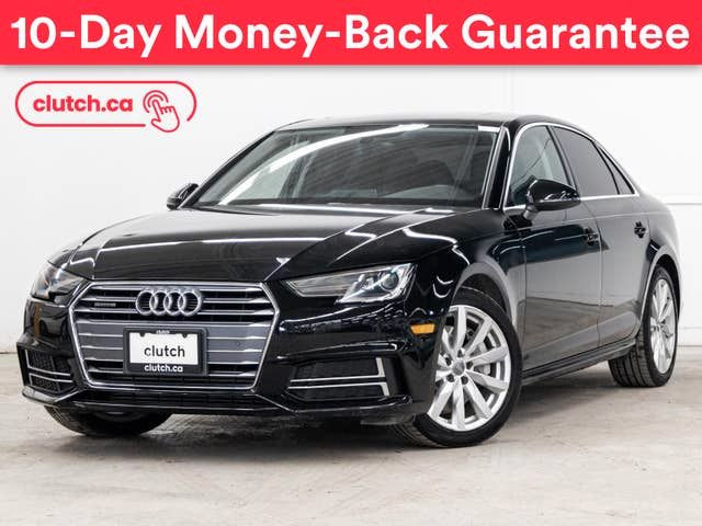 2018 Audi A4 Komfort AWD w/ Apple CarPlay, Bluetooth, Cruise Con in Cars & Trucks in Bedford