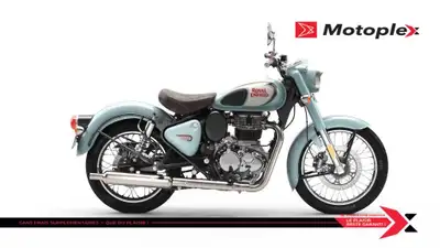 Classic 350 Halycon Royal Enfield est une marque fabricant des motos depuis 120 ans. Ces motos légen...