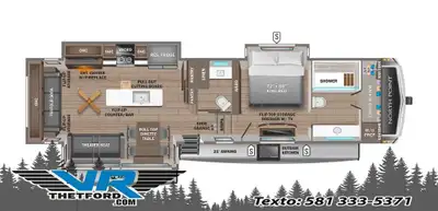 VR Thetford 2025 JAYCO North Point 387FBTS Contactez nos conseillers par téléphone courriel ou texto...