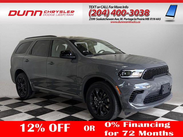 2025 Dodge Durango | GT AWD | NAVIGATION | 12% OFF OR 0% for 72m in Cars & Trucks in Portage la Prairie