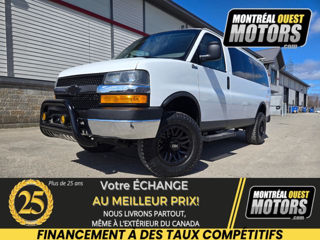 2018 Chevrolet Express Passenger 3500 LT / 4X4 QUIGLEY / ONLY 55 in Cars & Trucks in West Island - Image 3