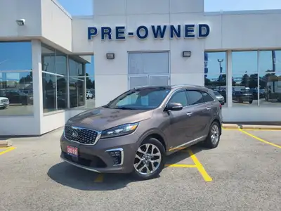 2019 Kia Sorento SX Engine: V6 Cylinder Engine 3.3L L/100Km City: 12.5 L/100Km Hwy: 9.7 Safety Equip...