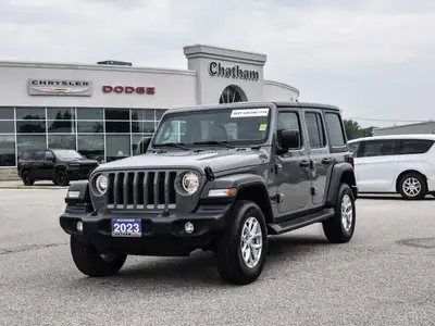2023 Jeep Wrangler 4D Sport Utility Sport Sting-Gray Clearcoat **ONE OWNER**, 220 Amp Alternator, 24...