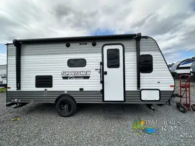 KZ Sportsmen Classic travel trailer 180BH highlights: Pass-Through Storage 30in.in. Booth Dinette Sp...