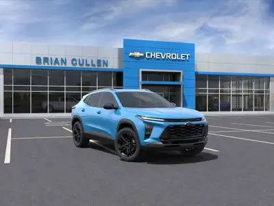 The 2025 Chevrolet Trax ACTIV in a captivating blue hue with front-wheel drive guarantees a driving...