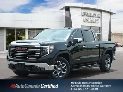 This sleek 2022 GMC Sierra 1500 SLT Crew Cab boasts a powerful 5.3L V8 engine and a luxurious Jet Bl...