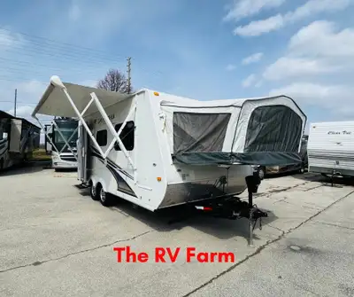 !! 2012 Jayco Jay Feather Ultra Lite X19H Lightweight Family-Friendly Hybrid Trailer !! ✅ Sleeps: Up...