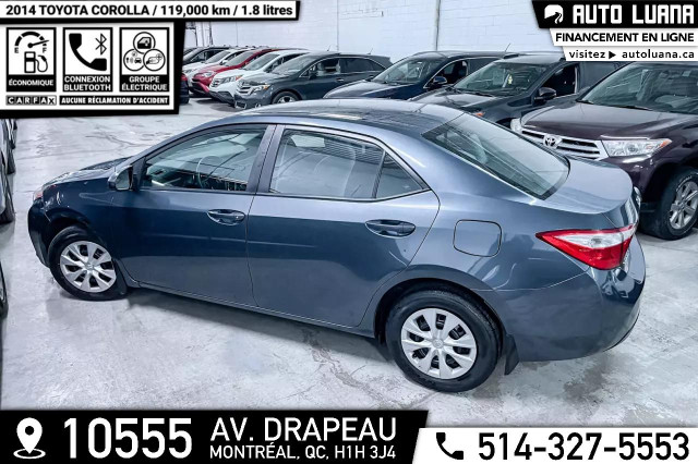 2014 TOYOTA Corolla AUTOMATIQUE/AIR CLIMATISE/CRUISE/119,000km in Cars & Trucks in City of Montréal - Image 3