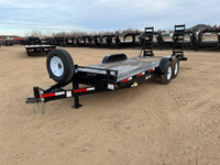 2024 SWS 20' H.D Equipment Car Hauler Trailer w/ Stand Up Ramps 