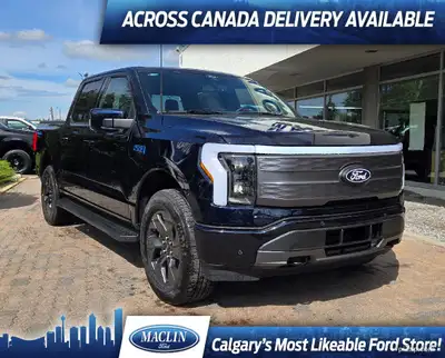 This brand new ANTIMATTER BLUE METALLIC 2025 FORD F-150 LIGHTNING LARIAT is powered by an ELECTRIC E...