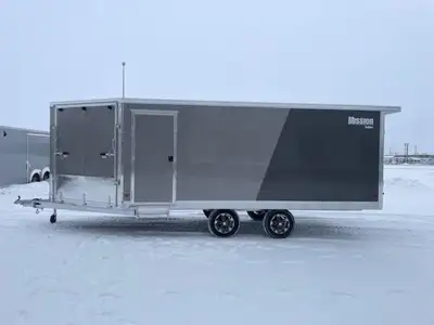 2025 Mission Aluminum Snowmobile Trailers Enclosed Deckover Snow MES101X18For those who want the wid...