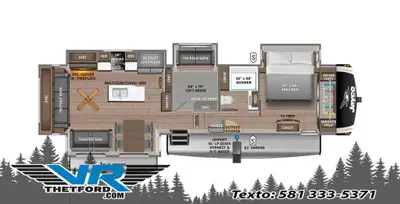VR Thetford 2025 JAYCO Eagle Fifth Wheels 355MBQS Contactez nos conseillers par téléphone courriel o...