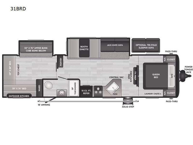 2023 Keystone RV Hideout 318BRD in Travel Trailers & Campers in Moncton - Image 2