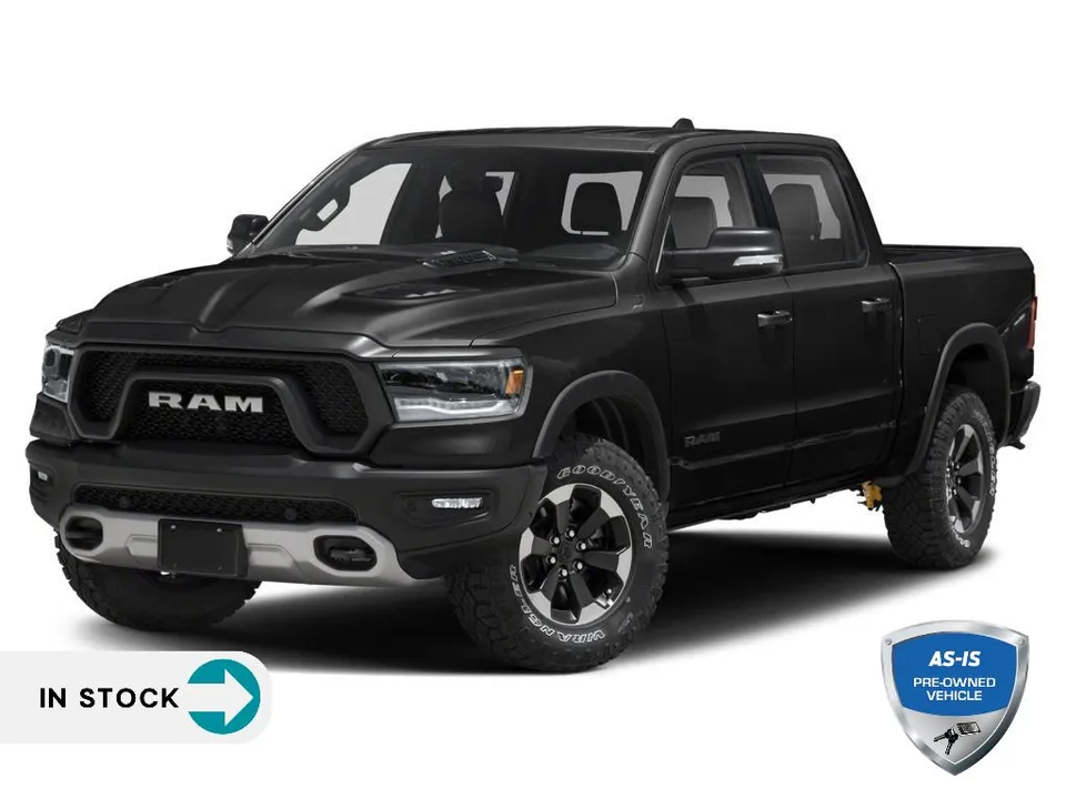 2019 RAM 1500 Rebel BLACK AND RED LEATHER WRAPPED INTERIOR