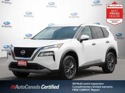 New Price! Black 2023 Nissan Rogue S AWD CVT 2.5L 4-Cylinder DOHC 16V APPLE CAR PLAY, HEATED SEATS,...