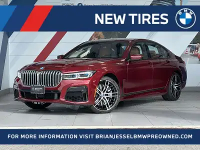 2022 BMW 750i xDrive AWD 8-Speed Automatic V8 EXTERIOR - AVENTURINE RED III METALLIC INTERIOR - COGN...