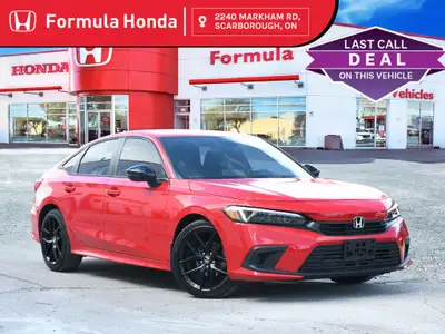 SERVICED AND MAINTAINED AT DEALERSHIP, COME IN TODAY TO TEST DRIVE OUR RALLYE RED 2023 CIVIC SPORT!...