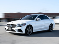 2019 Mercedes Benz C300 White Exterior on Black Interior comes with Navigation, Panoramic Roof, Blin... (image 2)