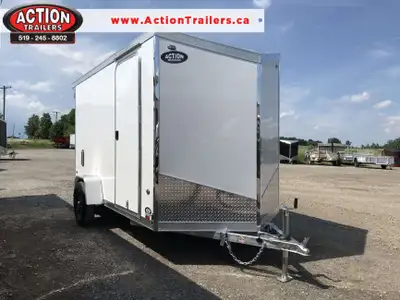 LEGACY SERIES ALL ALUMINUM FRAME 6' X 12' SINGLE AXLE CARGO WITH REAR DOUBLE BARN DOORS AND POLYCORE...