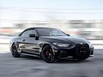 2023 BMW 440I Convertible M-Sport Black Exterior on Red Interior comes with 382 Horsepower Turbochar...