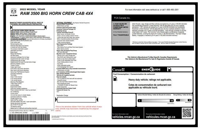 2022 RAM 3500 Big Horn Crew Cab 8' Box Dually 4WD Big Horn in Cars & Trucks in City of Toronto - Image 4
