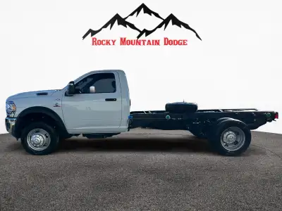 PLENTY OF OPTIONS IN THIS 5500 CAB CHASSIS INCLUDING A 6.7 CUMMINS DIESEL, POWER TAKE OFF GROUP, TAN...