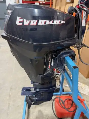 Recent trade in. This clean etec has electric start, and is a 20 inch long shaft with Tiller handle....