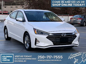 2019 Hyundai Elantra Preferred  SUN+SAFETY $189B/W /w Back-up Camera, Heated Seats, Moon Roof. DRIVE HOME TODAY!