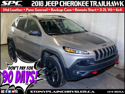  2018 Jeep Cherokee Trailhawk - Htd Leather, Sunroof, 3.2L V6