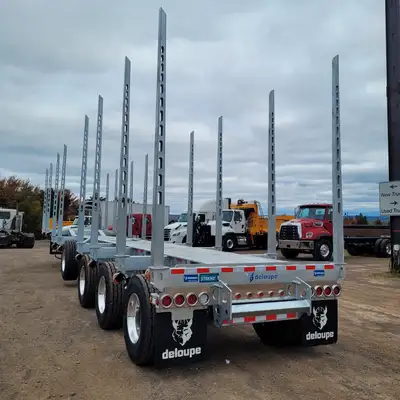 2025 Deloupe 48’ L x 108” W. Quad axle, 4 tier Log trailer. For Trailer, call for loader combo price...