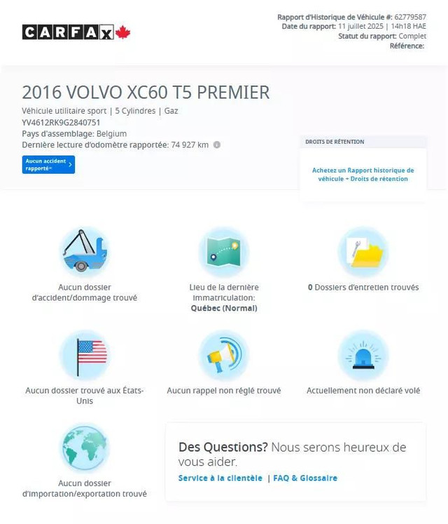 2016 VOLVO XC60 T5 Premier AWD/CUIR/TOIT PANO/NAVI/CAMERA/BLTH/A in Cars & Trucks in City of Montréal - Image 2