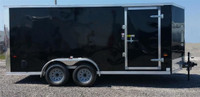 2024 7X16 V-Nose Enclosed Cargo Trailer w/Barn Doors