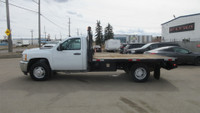 2011 CHEVY 3500 HD REGULAR CAB FLAT DECK WITH 11X8FT DECK