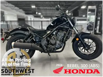 2024 Honda Rebel 300 (ABS) • All-In Pricing Honda Rebel 300 Cruiser Motorcycle Description You’re re...