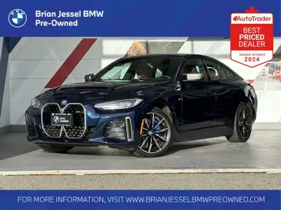 2024 BMW i4 M50 AWD Single-Speed Automatic Electric Motor EXTERIOR - TANZANITE BLUE METALLIC INTERIO...