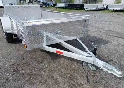 Made in CANADA 2025 Bearco aluminum single 3500lb drop axle 5X10 utility trailer GVWR 2990lbs and pa...