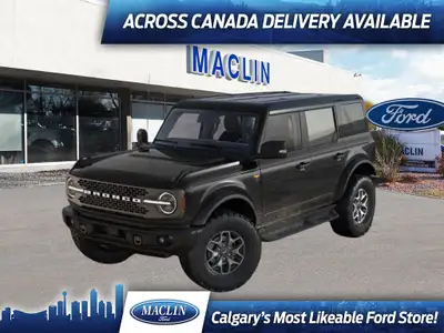 This brand new SHADOW BLACK 2025 FORD BRONCO BADLANDS is powered by a 2.3L ECOBOOST ENGINE THAT'S PA...