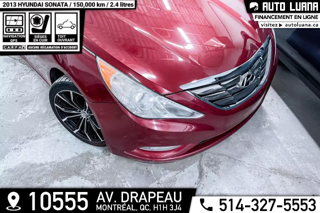 2013 HYUNDAI Sonata Limited 2.4L NAVIGATION/CUIR/TOIT/150,000km in Cars & Trucks in City of Montréal - Image 2