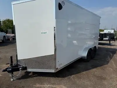 2026 Forest River 7X16 Tandem axle Barn Door GVWR 7000lbs with a cargo capacity of about 5000lbs Thi...