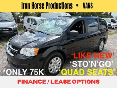 CAN FINANCE or LEASE, 2017 DODGE GRAND CARAVAN 7 PASSENGER, QUAD SEATS, STO'n'GO Clean Graphite meta...