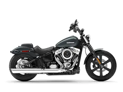 Born to be yours. The Street Bob is a lean, mean bobber with mini-ape handlebars, mid-mounted foot c...