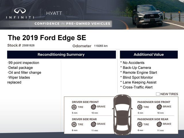 2019 Ford Edge SE - No Accidents | Back Up Camera | Remote Start in Cars & Trucks in Calgary - Image 2