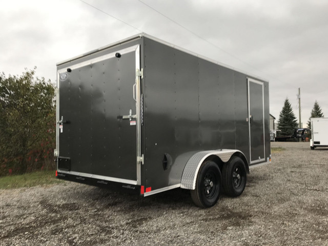 7X14 TANDEM AXLE VALUE PACKED QUAKE SERIES CARGO TRAILER!! in Cargo & Utility Trailers in London - Image 4