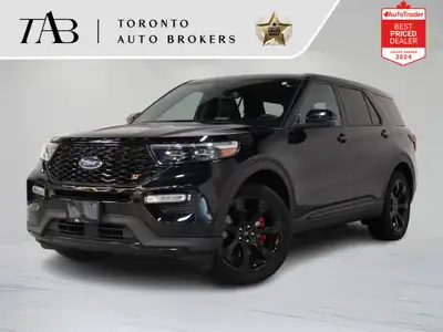 This 2021 Ford Explorer ST blends commanding performance with upscale utility in a bold Black finish...