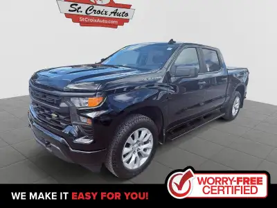 WAS: $46998 NOW: $46494Custom 4x4 Crew Cab with Chevy Safety Assist, Apple CarPlay, Backup Camera, C...