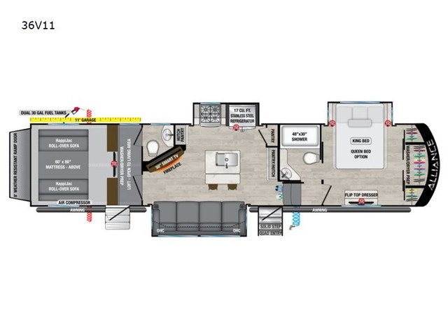 2023 Alliance RV Valor 36V11 in Travel Trailers & Campers in Ottawa - Image 3