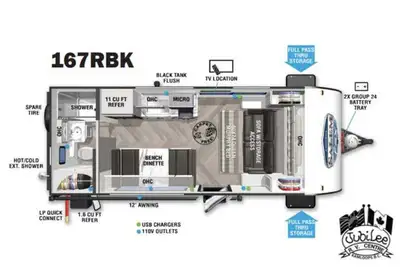 2021 Salem 167RBK Lightweight and functional travel trailer with smart space-saving features and gre...